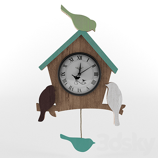 Photo frames and clocks Birds 3DSMax File - thumbnail 3