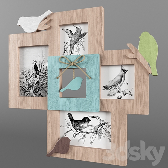 Photo frames and watch birds h. 2 3DS Max Model - thumbnail 2