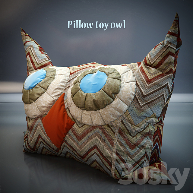 Pillow _  owl 3DSMax File - thumbnail 1