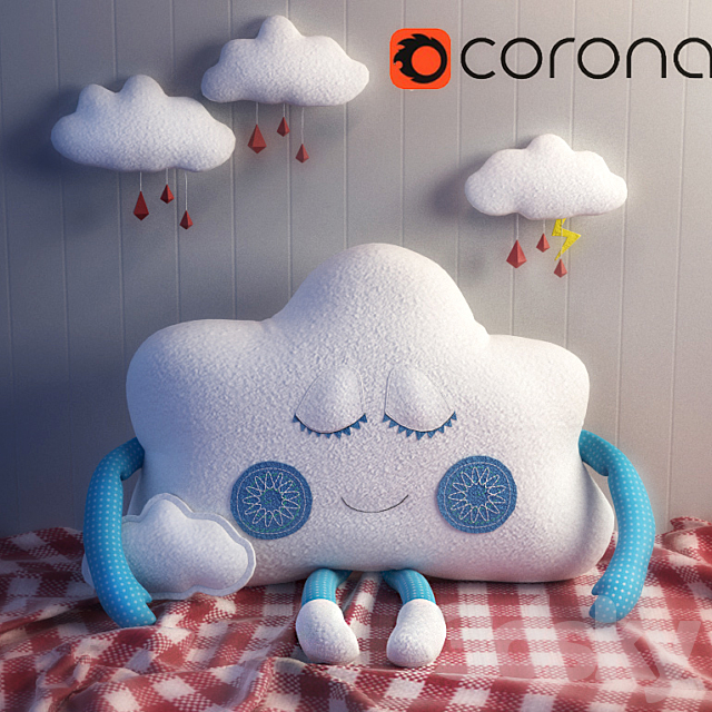 Pillow Cloud 3DS Max Model - thumbnail 1