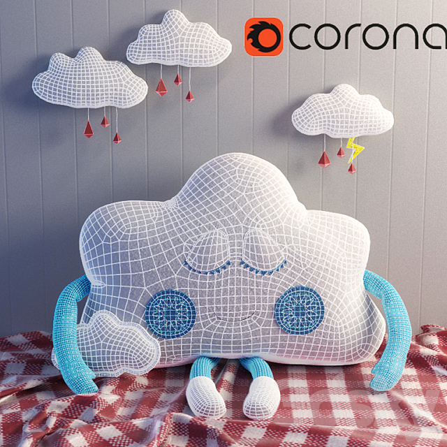 Pillow Cloud 3DS Max Model - thumbnail 2