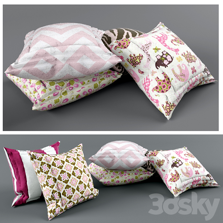 Pillows 5 3DS Max - thumbnail 1