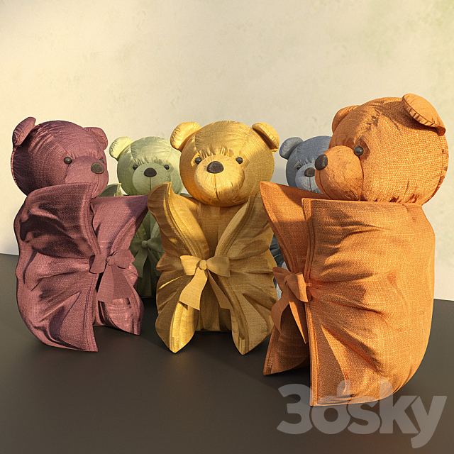 Pillows Bears 3DSMax File - thumbnail 1