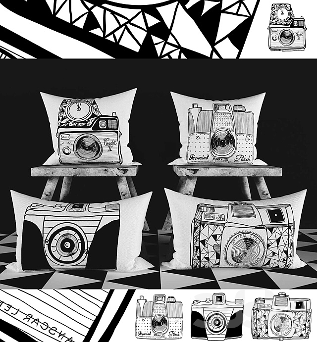 Pillows Naked Lunge (Cameras) 3DS Max Model - thumbnail 1