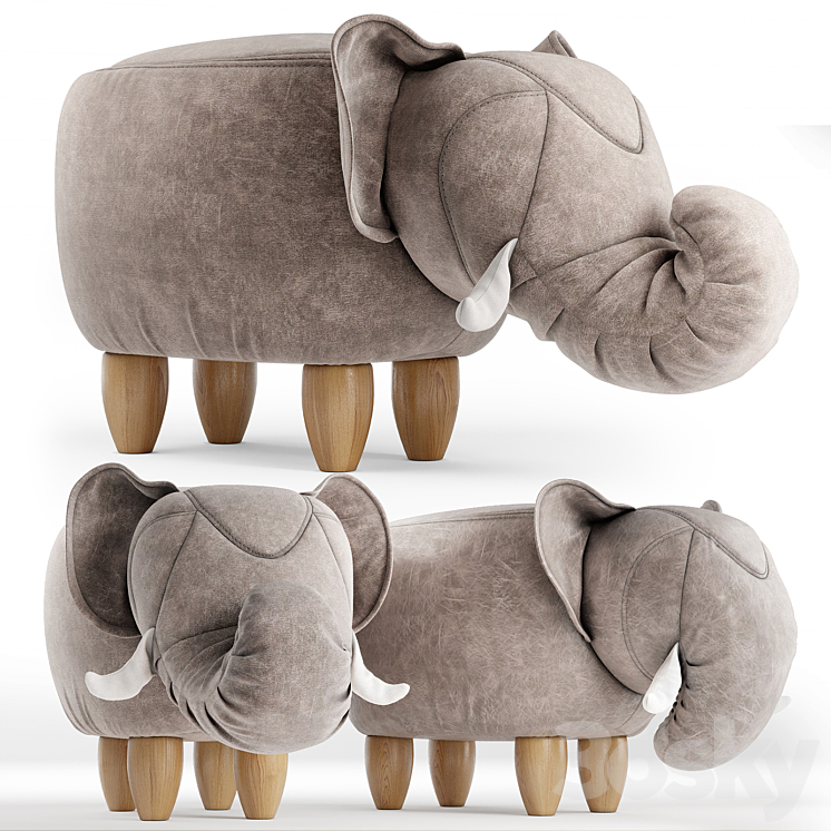 Poof elephant 3DS Max - thumbnail 1