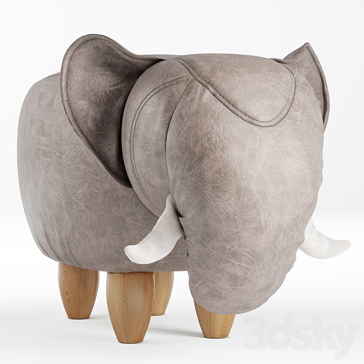 Poof elephant 3DS Max - thumbnail 2