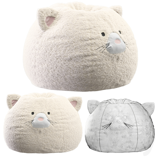 Pottery Barn Bean Bag Koala. Bear. Kitty 3DSMax File - thumbnail 3