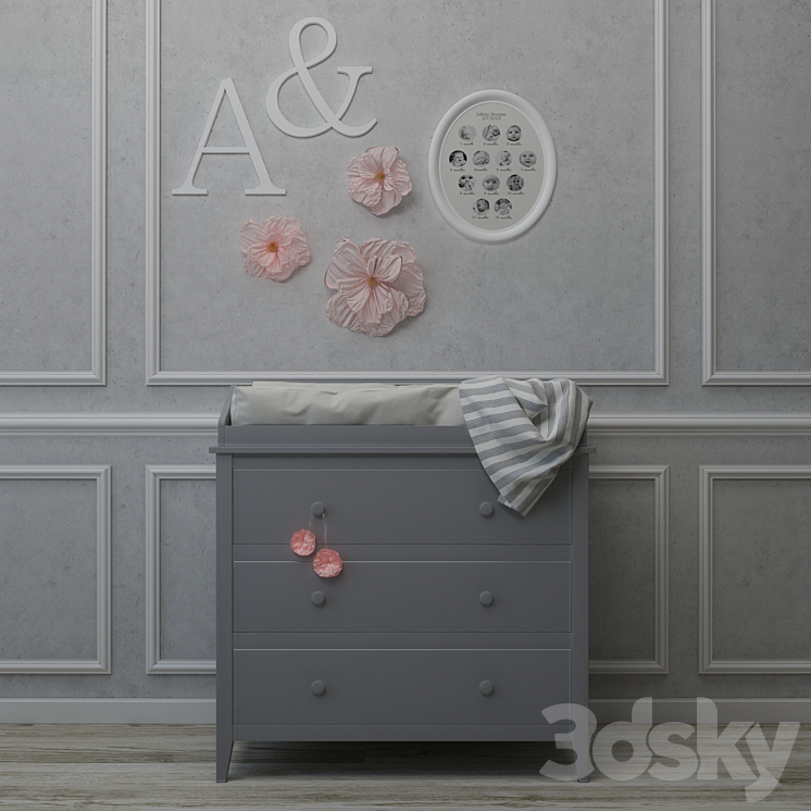 Pottery Barn | Emerson Dresser & Topper Set 3DS Max - thumbnail 1