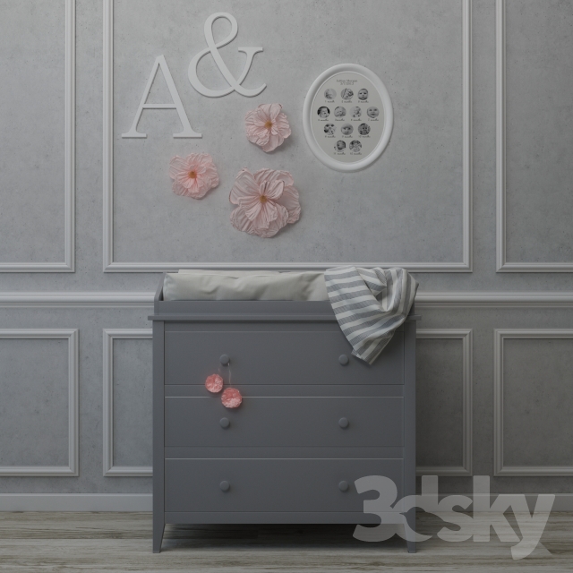 Pottery Barn | Emerson Dresser & Topper Set 3DS Max - thumbnail 3