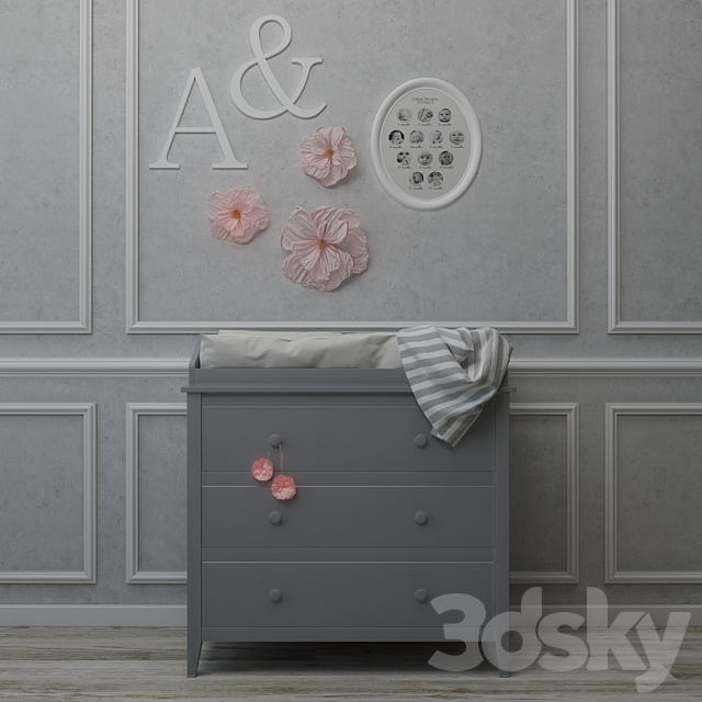 Pottery Barn | Emerson Dresser & Topper Set 3DSMax File - thumbnail 1