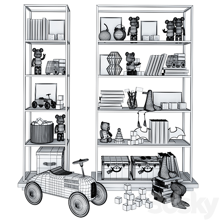 Racks with toys _3 3DS Max - thumbnail 2