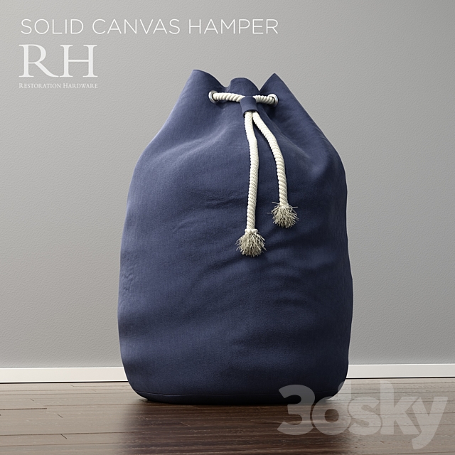 Restoration Hardware solid canvas hamper 3DSMax File - thumbnail 1