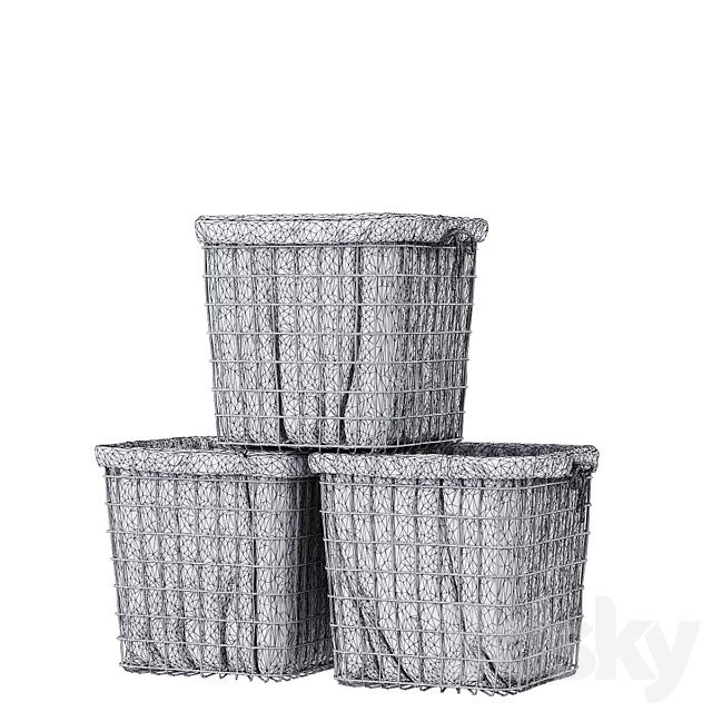 RH _ INDUSTRIAL SHELF BASKET LINER 3DS Max Model - thumbnail 2