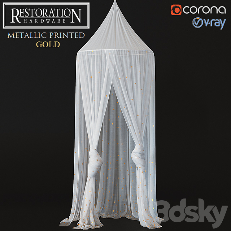 RH METALLIC PRINTED GOLD (v.2) 3DS Max - thumbnail 1