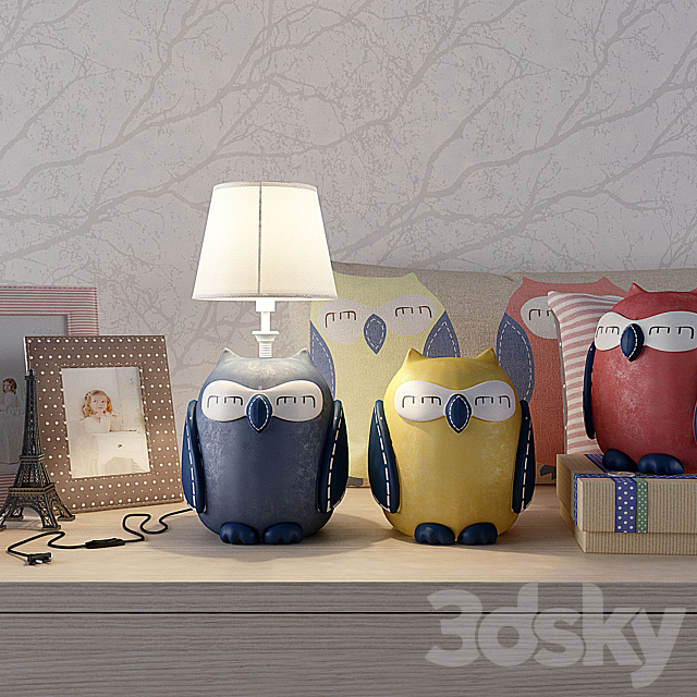 Set decoration for a child’s “Owl” 3DSMax File - thumbnail 1