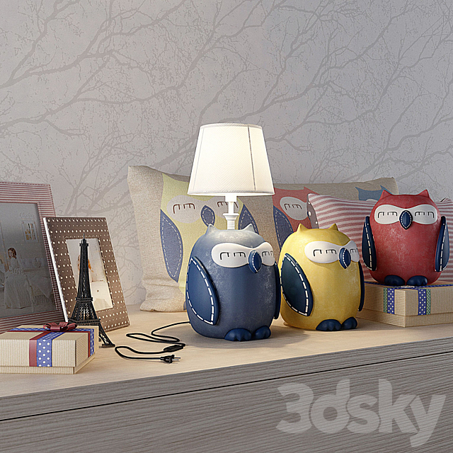 Set decoration for a child’s “Owl” 3DSMax File - thumbnail 2