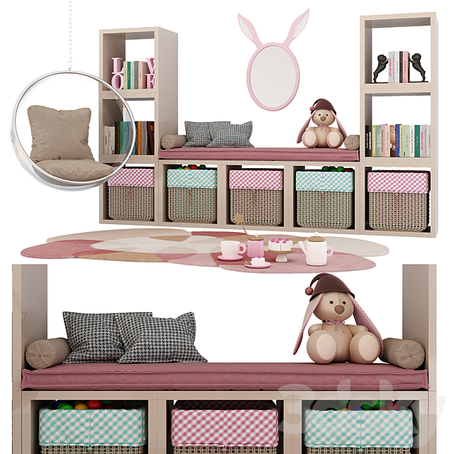 Set for decorating a nursery 3DS Max Model - thumbnail 1