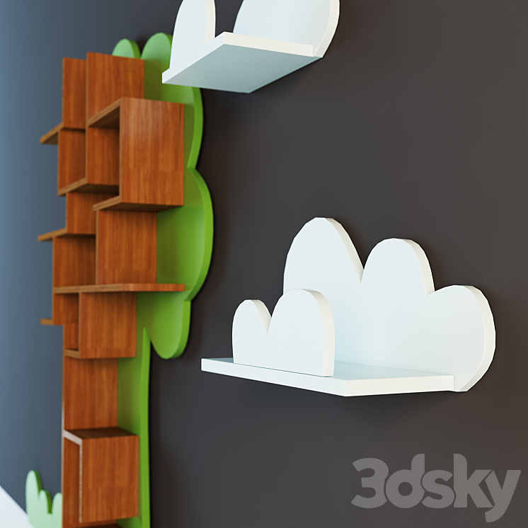 shelves for kids or for a game in kindergarten 3DS Max - thumbnail 2