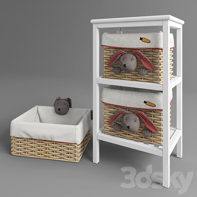 Shelves with baskets 3DSMax File - thumbnail 1