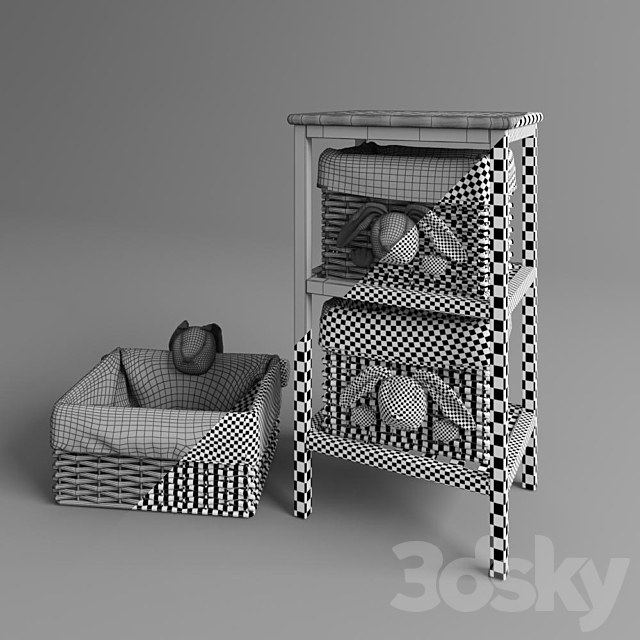 Shelves with baskets 3DSMax File - thumbnail 2