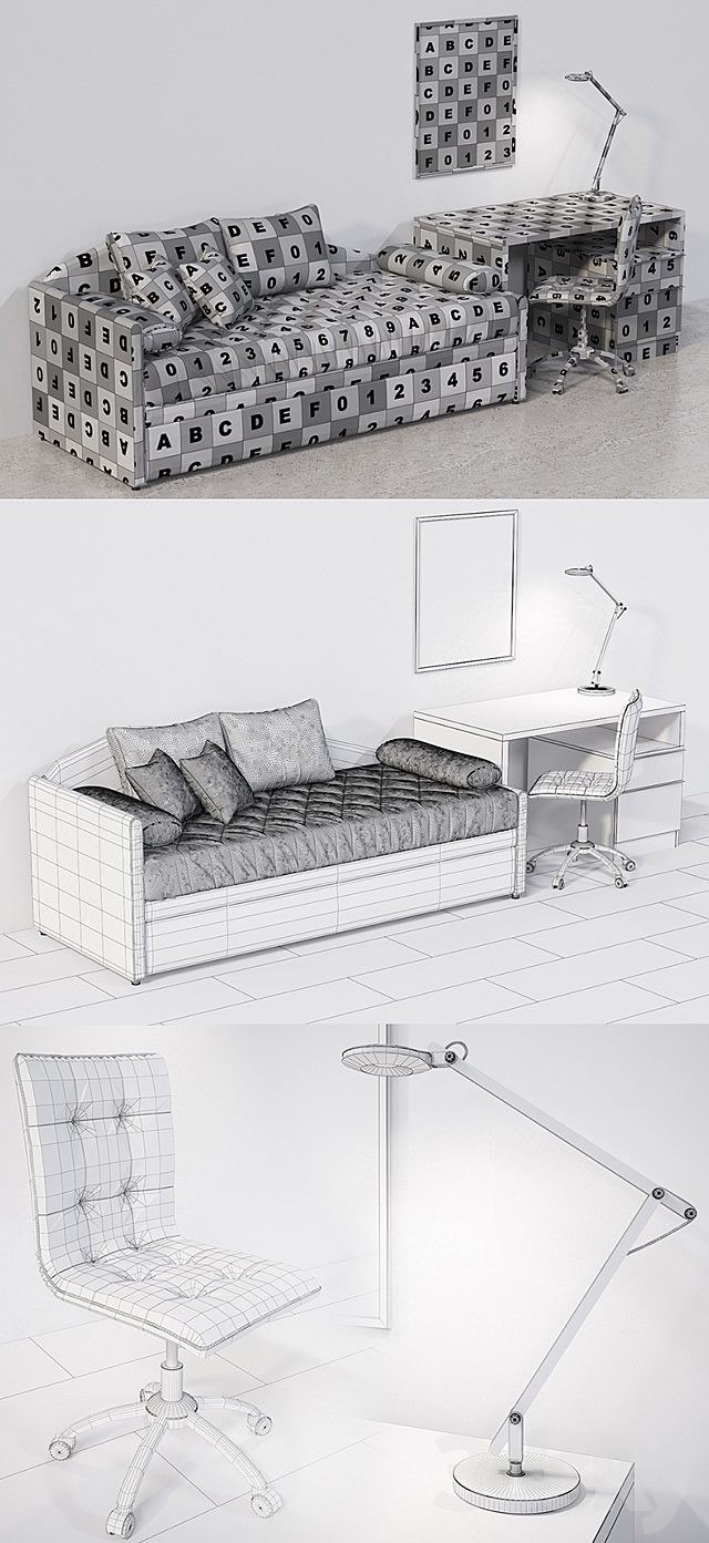 Sofa bed Anderssen HAGEN 3DSMax File - thumbnail 3