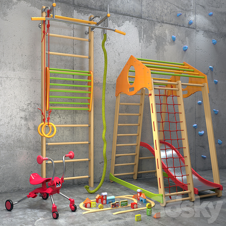 Sports equipment set 2 3DS Max - thumbnail 1