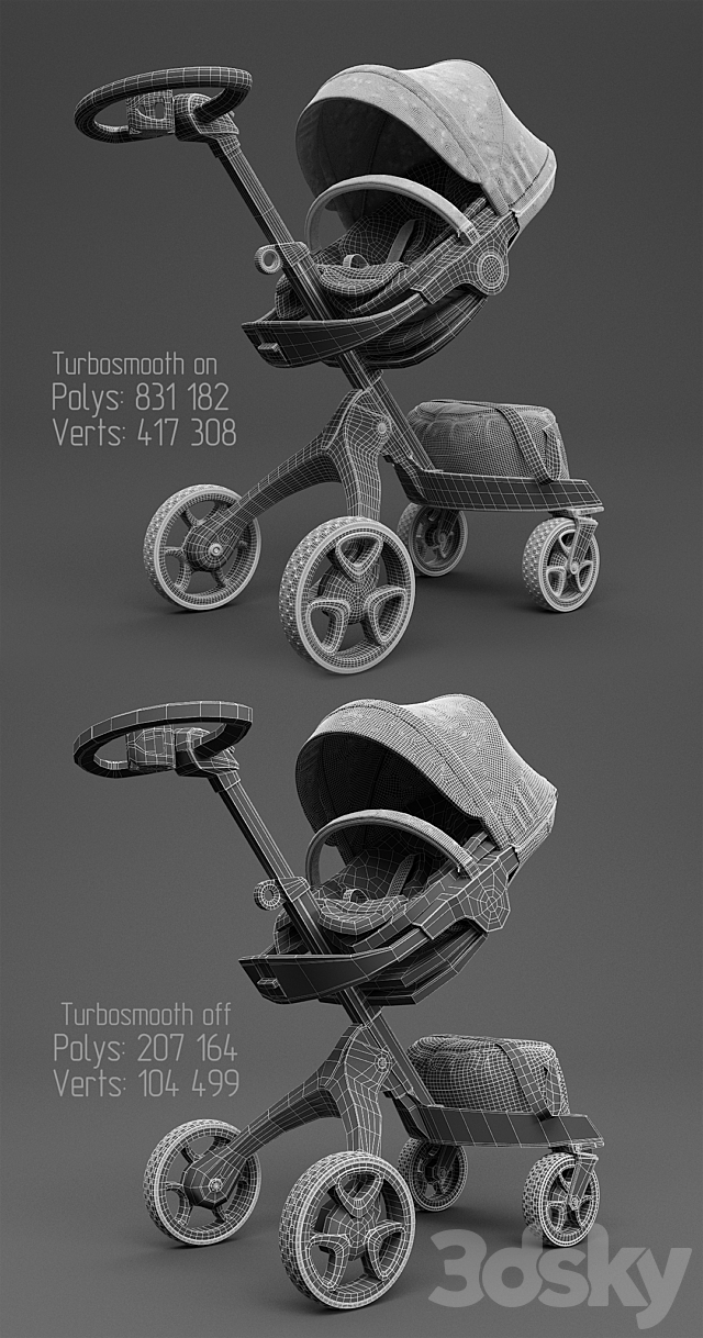 Stokke Xplory Stroller 3DSMax File - thumbnail 3