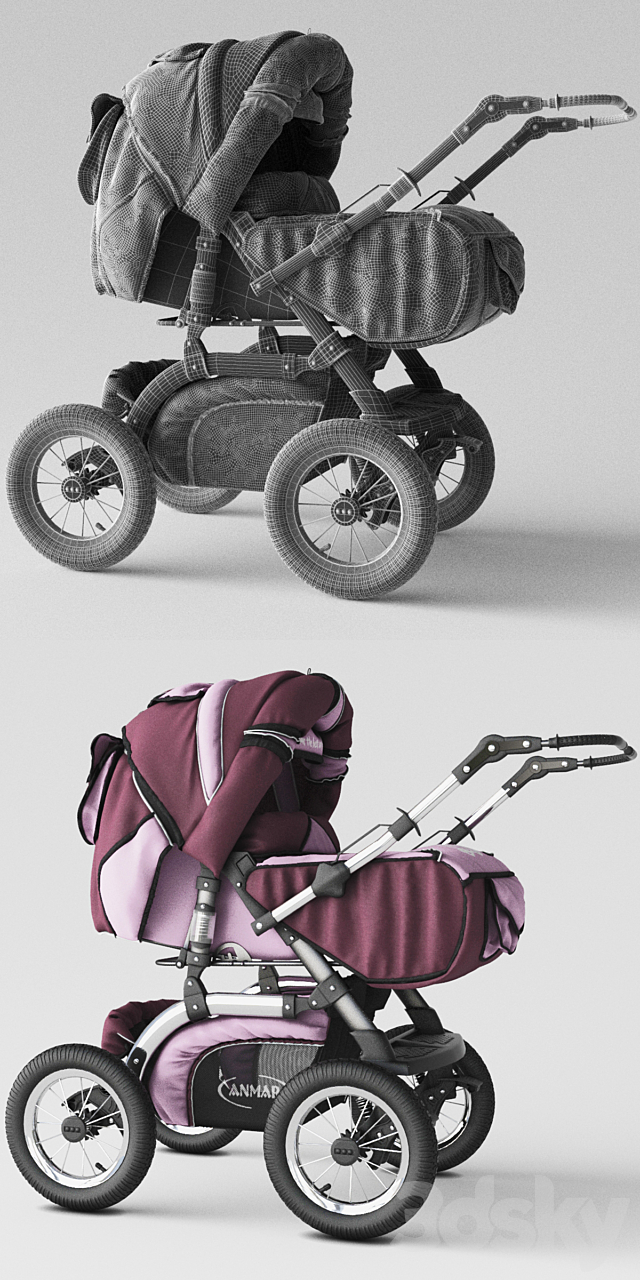 Stroller for children ANMAR 3DSMax File - thumbnail 3