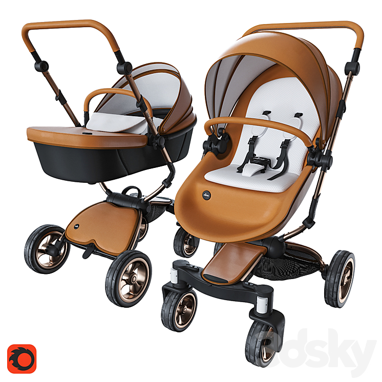 Stroller Mima Xari Camel 3DS Max - thumbnail 1