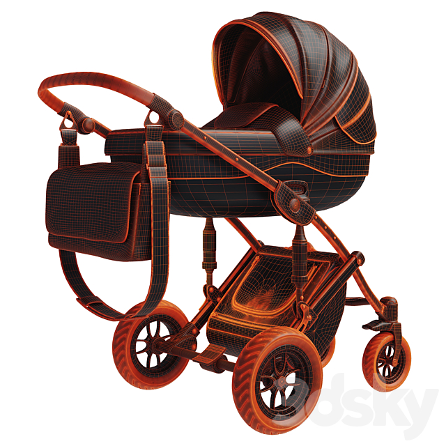 Stroller Noordline Stephania Style 3DS Max Model - thumbnail 4