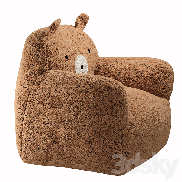 Teddy bear chair Midou La Redoute 3DS Max Model - thumbnail 3