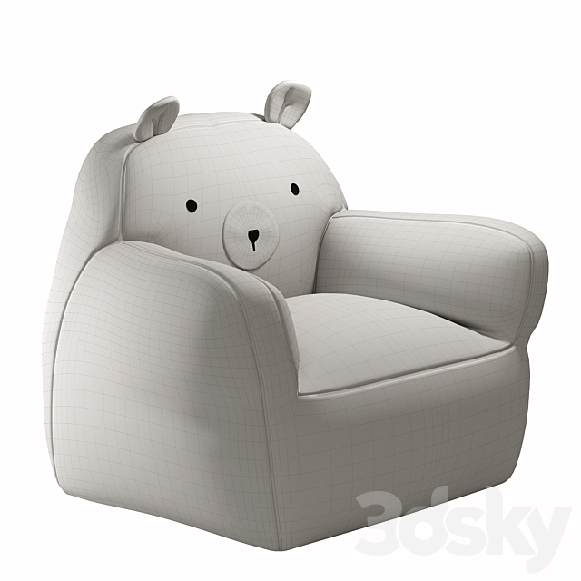 Teddy bear chair Midou La Redoute 3DS Max Model - thumbnail 4