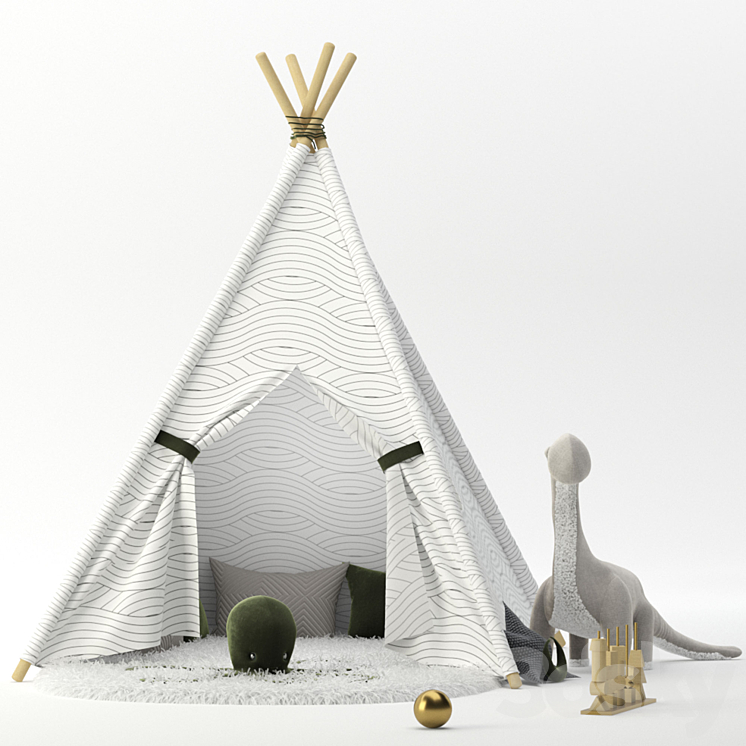 Teepee 3DS Max Model - thumbnail 2