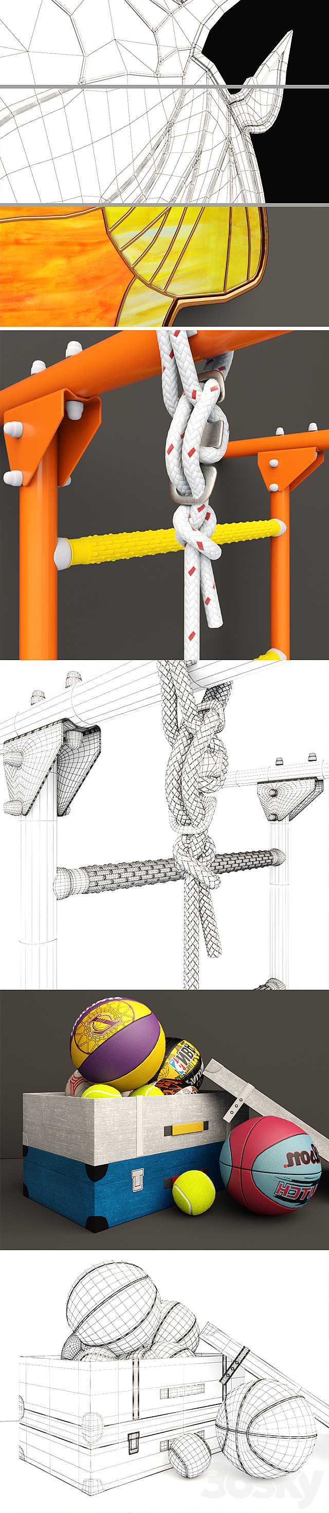 The Swedish wall “Karusel S1”; Stained-glass window bracket “Dobrynya Nikitich” 3DSMax File - thumbnail 3