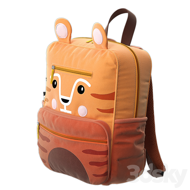 Tiger Dragon Backpack 3DS Max - thumbnail 2