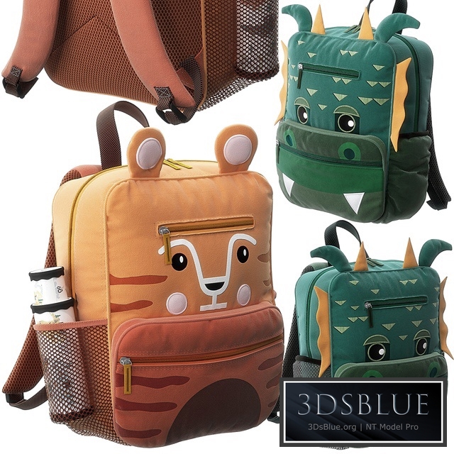 Tiger Dragon Backpack 3DS Max - thumbnail 3