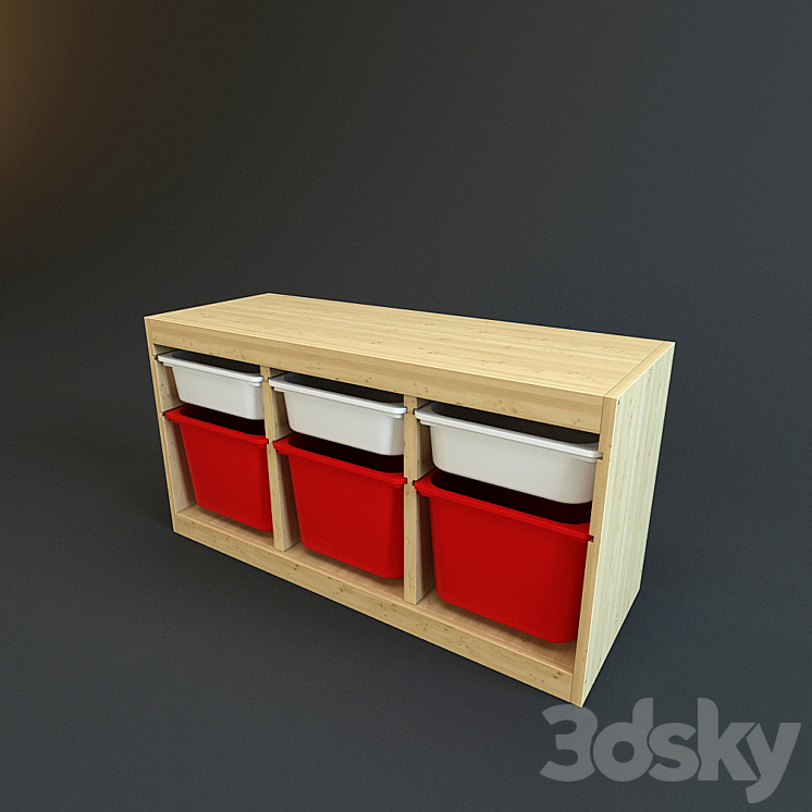 Toy storage system from Ikea 3DS Max - thumbnail 2