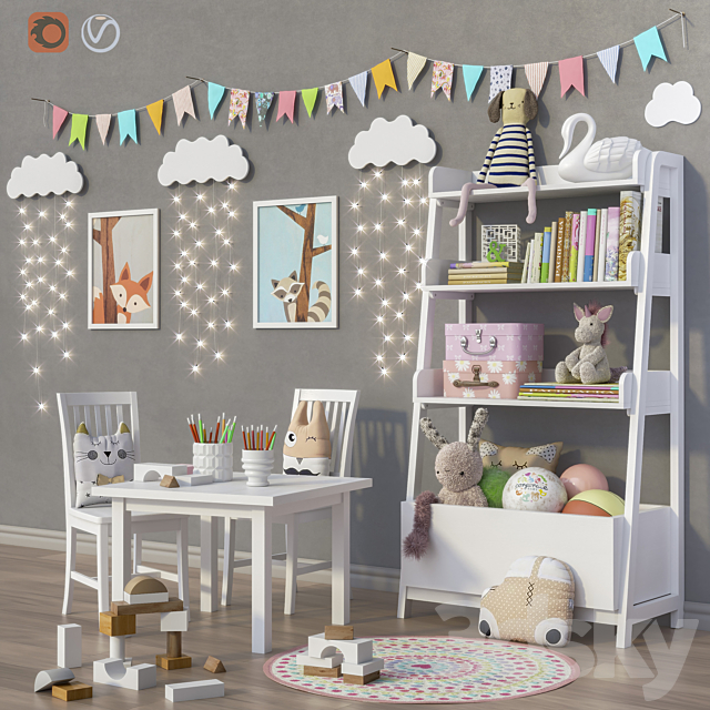 Toys and furniture (2 options) set 25 3DSMax File - thumbnail 1