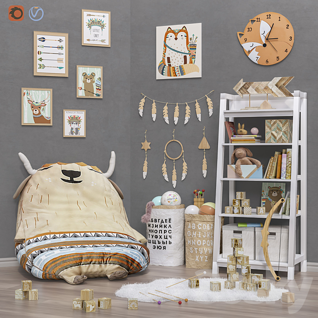 Toys and furniture (2 options) set 29 3DSMax File - thumbnail 1