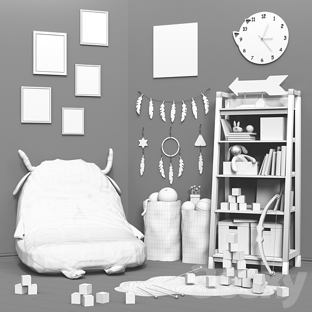 Toys and furniture (2 options) set 29 3DSMax File - thumbnail 3