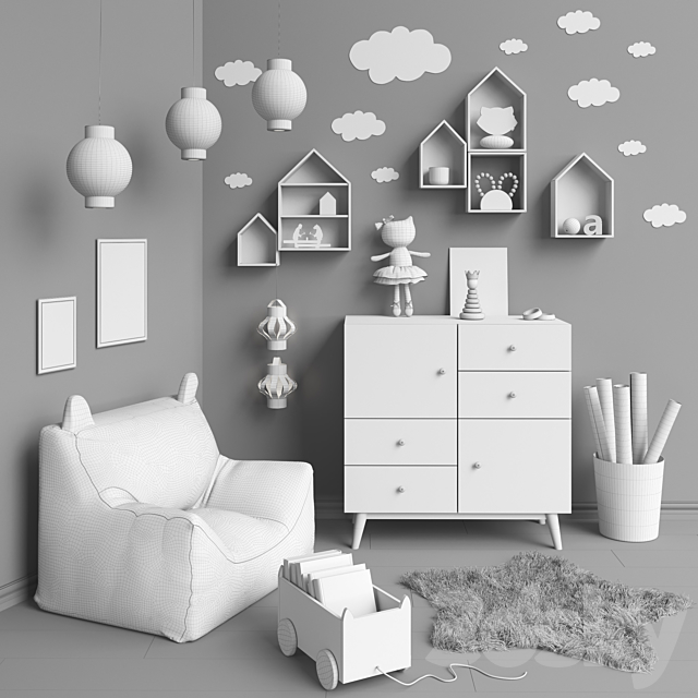 Toys and furniture set 10 3DSMax File - thumbnail 3