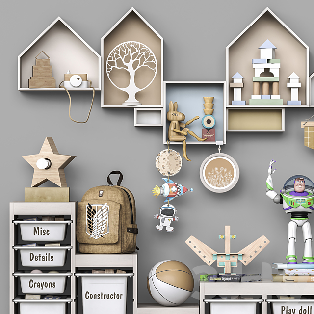 Toys and furniture set 104 3DS Max Model - thumbnail 4