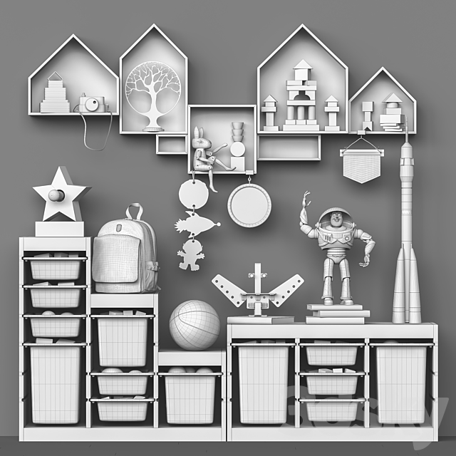 Toys and furniture set 104 3DS Max Model - thumbnail 5