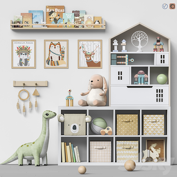 Toys and furniture set 109 3DS Max Model - thumbnail 1