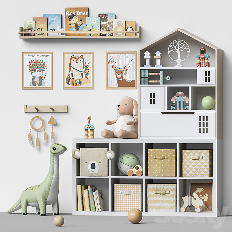 Toys and furniture set 109 3DS Max Model - thumbnail 2