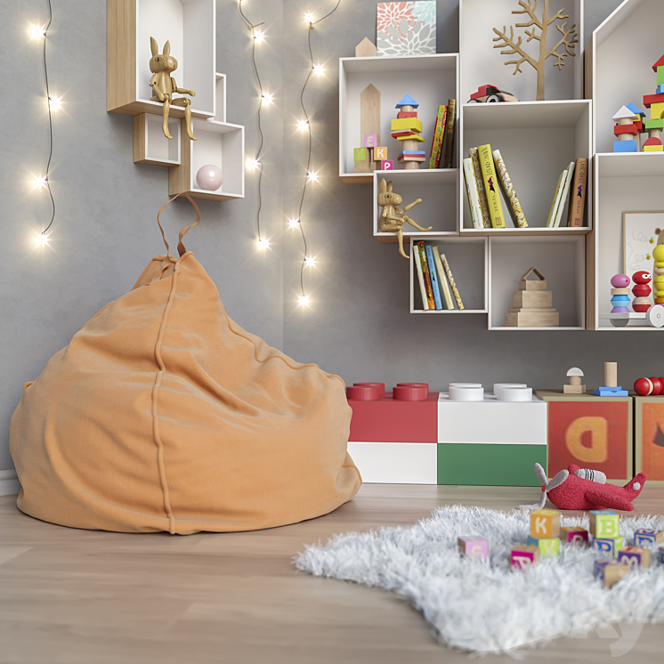 Toys and furniture set 24 3DS Max - thumbnail 2