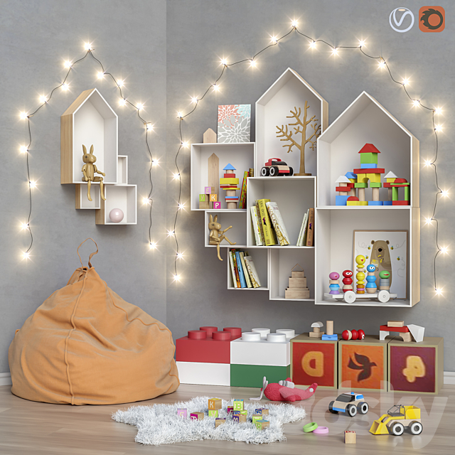 Toys and furniture set 24 3DSMax File - thumbnail 1