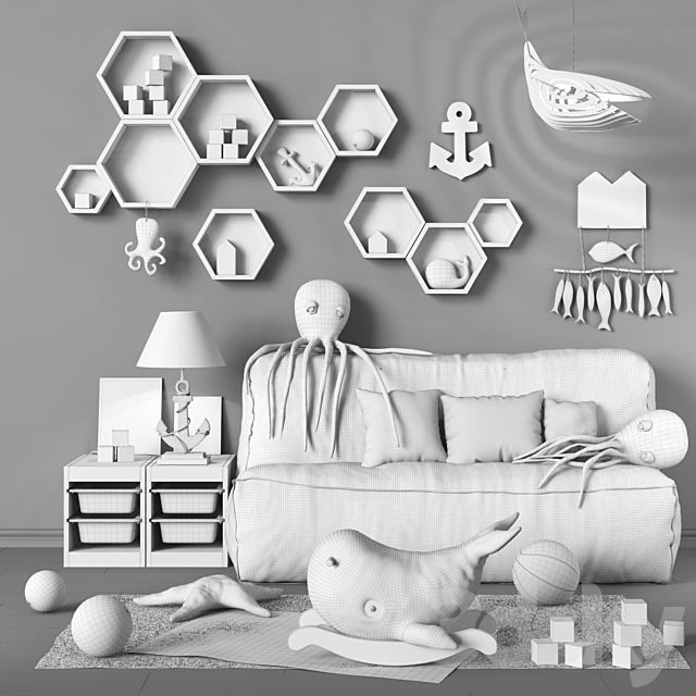 Toys and furniture set 31 3DSMax File - thumbnail 3