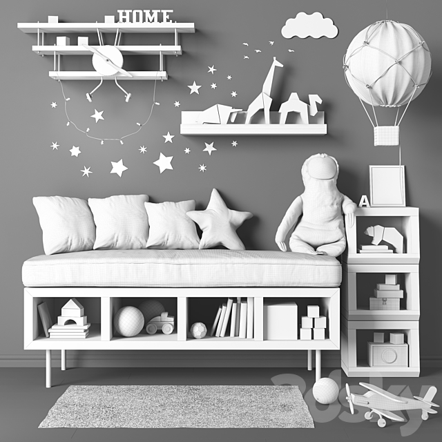 Toys and furniture set 32 3DSMax File - thumbnail 3