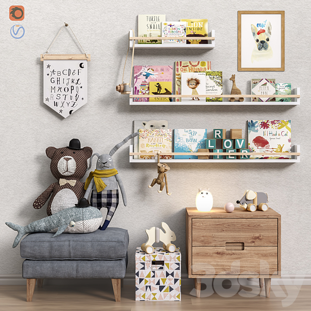 Toys and furniture set 35 3DSMax File - thumbnail 1